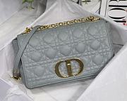 Dior Medium Caro Bag Cannage Leather Gray M9242 25.5x15.5x8cm - 3