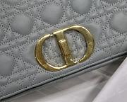 Dior Medium Caro Bag Cannage Leather Gray M9242 25.5x15.5x8cm - 2