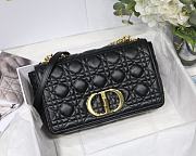 Dior Medium Caro Bag Cannage Leather Black M9242 25.5x15.5x8cm - 1