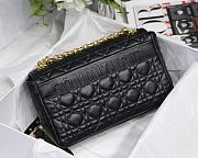 Dior Medium Caro Bag Cannage Leather Black M9242 25.5x15.5x8cm - 4