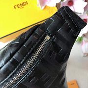 Fendi Belt Bag FF Logo Leather Black 30x17x8cm - 2