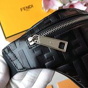 Fendi Belt Bag FF Logo Leather Black 30x17x8cm - 3