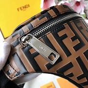Fendi Belt Bag FF Logo Leather Brown 30x17x8cm - 4