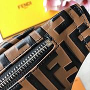 Fendi Belt Bag FF Logo Leather Brown 30x17x8cm - 2