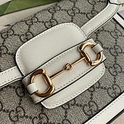 Gucci Mini Horsebit 1955 Bag GG Supreme Canvas Beige/White 658574 20.5x14x5cm - 4