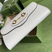 Gucci Small Horsebit 1955 Bag Leather White 677286 26x16x4cm - 3