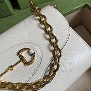 Gucci Small Horsebit 1955 Bag Leather White 677286 26x16x4cm - 4