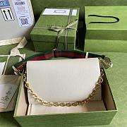 Gucci Small Horsebit 1955 Bag Leather White 677286 26x16x4cm - 6
