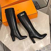 Hermes Boots with Silver Hardware - 1