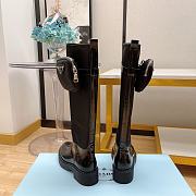Prada Brushed Leather And Nylon Boots With Pouch - 4