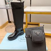 Prada Brushed Leather And Nylon Boots With Pouch - 5