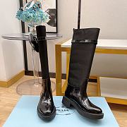 Prada Brushed Leather And Nylon Boots With Pouch - 6
