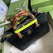 Gucci Diana Small Tote Bag In Crocodile Black 660195 27x24x11cm - 5