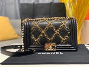 Chanel Boy Bag In Leather Black A67086 25cm - 1
