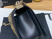 Chanel Boy Bag In Leather Black A67086 25cm - 4