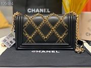 Chanel Boy Bag In Leather Black A67086 25cm - 5