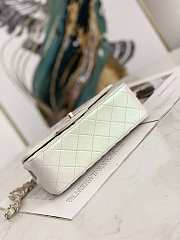 Chanel Mini Flap Bag Iridescent Leather White A69900 20cm - 5