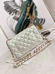 Chanel Mini Flap Bag Iridescent Leather White A69900 20cm - 4