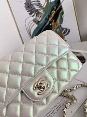 Chanel Mini Flap Bag Iridescent Leather White A69900 20cm - 2