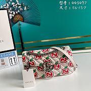 Gucci GG Marmont Small Shoulder Bag Cherry Canvas 443497 26x15x7cm - 1