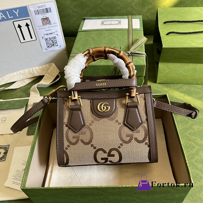 Gucci Mini Diana Jumbo GG Tote Bag 655661 20x16x10cm - 1