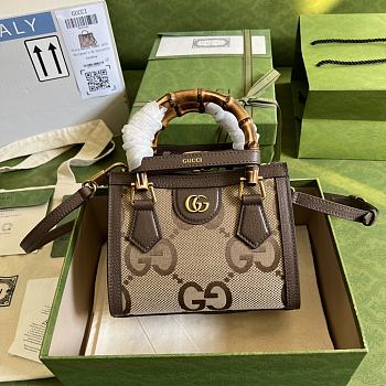 Gucci Mini Diana Jumbo GG Tote Bag 655661 20x16x10cm