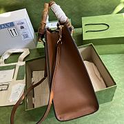 Gucci Medium Diana Tote Bag Double G Leather Brown 655658 35x30x14cm - 6