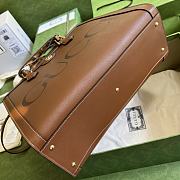 Gucci Medium Diana Tote Bag Double G Leather Brown 655658 35x30x14cm - 5