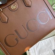 Gucci Medium Diana Tote Bag Double G Leather Brown 655658 35x30x14cm - 2
