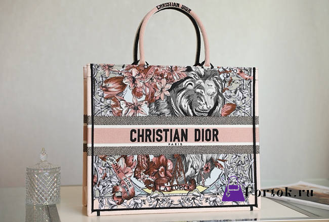 Dior Large Book Tote Multicolor La Force Embroidery M1286 41.5x35x18cm - 1