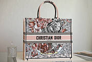 Dior Large Book Tote Multicolor La Force Embroidery M1286 41.5x35x18cm - 1
