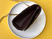 Ysl Small Envelope Bag In Grained Leather Shoulder Burgundy 600195 21x13x6cm - 2