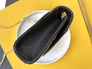 Ysl Small Envelope Bag In Grained Leather Shoulder Black 600195 21x13x6cm - 6