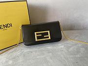 Fendi Wallet On Chain With Pouches Leather Black 21.5x3x13cm - 1
