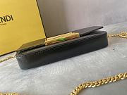 Fendi Wallet On Chain With Pouches Leather Black 21.5x3x13cm - 4