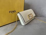 Fendi Wallet On Chain With Pouches Leather White 21.5x3x13cm - 4