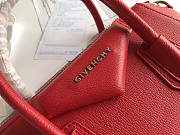 Givenchy Small Antigona Bag In Grained Leather Red 28x17x25cm - 4