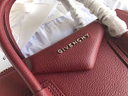 Givenchy Small Antigona Bag In Grained Leather Burgundy 28x17x25cm - 2