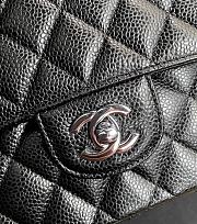 Chanel Small Classic Handbag In Grained Leather Silver-tone Metal A01113 23x14.5x6cm - 3