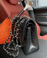 Chanel Small Classic Handbag In Grained Leather Silver-tone Metal A01113 23x14.5x6cm - 4