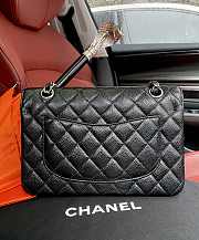 Chanel Small Classic Handbag In Grained Leather Silver-tone Metal A01113 23x14.5x6cm - 5