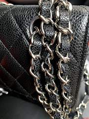 Chanel Small Classic Handbag In Grained Leather Silver-tone Metal A01113 23x14.5x6cm - 6