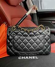 Chanel Small Classic Handbag In Leather Gold-tone Metal A01113 23x14.5x6cm - 6