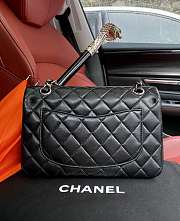 Chanel Small Classic Handbag In Leather Silver-tone Metal A01113 23x14.5x6cm - 2