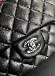 Chanel Small Classic Handbag In Leather Silver-tone Metal A01113 23x14.5x6cm - 6