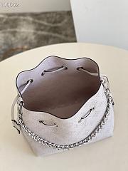 Louis Vuitton Bella Mahina Leather Light Gray M58791 19x22x14cm - 3