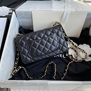 Chanel Mini Classic Flap Bag Leather Gold-tone Metal Black A01116 20cm - 3