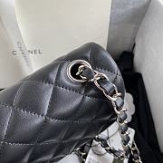 Chanel Mini Classic Flap Bag Leather Silver-tone Metal Black A01116 20cm - 4