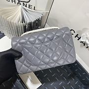 Chanel Mini Classic Flap Bag Leather Gold-tone Metal Gray A01116 20cm - 2