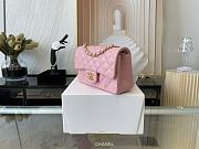Chanel Mini Classic Flap Bag Leather Gold-tone Metal Pink A01116 20cm - 2